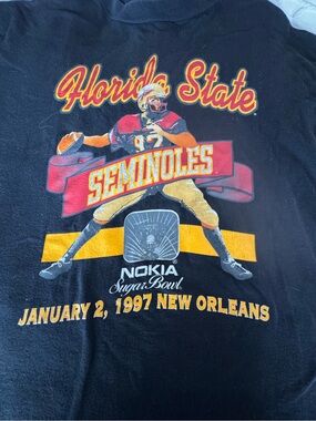 Vintage 1997 Florida State Seminoles Sugar Bowl Graphic Tee L